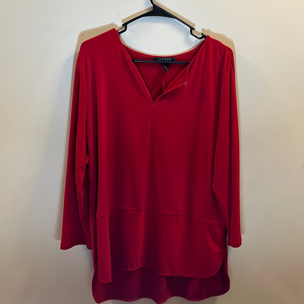 Ralph Lauren red dress shirt.